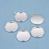 304 Stainless Steel Pendant Cabochon Settings X-STAS-F191-14S-G-1