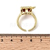 Glass Cuff Open Rings RJEW-P178-01A-G-5