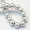 Baking Paint Pearlized Glass Pearl Round Bead Strands X-HY-Q003-10mm-62-4
