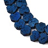 Electroplated Natural Lava Rock Beads Strands G-K388-04A-06-2
