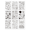 Globleland 9 Sheets 9 Style PVC Plastic Stamps DIY-GL0002-86-1