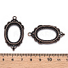 Zinc Alloy Link Cabochon Settings PALLOY-WH0001-35R-3