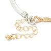 Two Tone Brass Herringbone Chains Lariat Necklaces NJEW-P289-07G-4