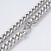 Men's 304 Stainless Steel Curb Chain Necklaces NJEW-P218-07P-2