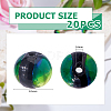 20Pcs Luminous Crackle Glass Beads GLAA-FH0001-89D-2