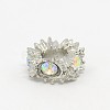 Large Hole Zinc Alloy Rhinestone European Beads CPDL-L001-07-1