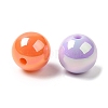 UV Plating Rainbow Iridescent Acrylic Beads PACR-K003-04-3