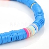 (Jewelry Parties Factory Sale)Handmade Polymer Clay Heishi Beads Stretch Bracelets BJEW-JB05304-04-3