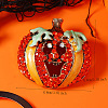 Halloween Alloy Enamel Pumpkin Brooches for Women SC0855-1-1