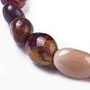 Natural Mookaite Bead Stretch Bracelets BJEW-K213-12-3
