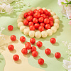 50Pcs Food Grade Eco-Friendly Silicone Beads SIL-TA0002-89C-4