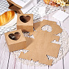 Square Paper Biscuit Boxes with Heart Clear Window CON-TAC0001-12C-02-5