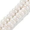 Glazed Porcelain Rondelle Beads PORC-Q001-01K-1
