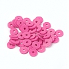 Flat Round Eco-Friendly Handmade Polymer Clay Beads CLAY-R067-8.0mm-31-4