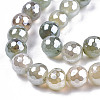 Electroplate Natural Agate Beads Strands G-T131-54P-3