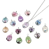 15Pcs 5 Styles Transparent Glass Pendants GLAA-YW0004-65-4