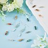 40Pcs 5 Styles Natural Gemstone Copper Wire Wrapped Connector Charms FIND-FH0005-17-4