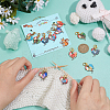 Rooster Pendant Stitch Markers HJEW-AB00307-3