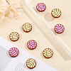 CHGCRAFT 10Pcs 2 Colors Food Grade Eco-Friendly Silicone Beads SIL-CA0001-77-5
