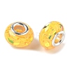 Transparent Resin Rondelle European Beads RESI-S023-32-2