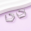 304 Stainless Steel Triple Pentagon Cuff Earrings EJEW-K268-88P-1