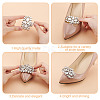 4Pcs 2 Colors Detachable Flower Shoe Decoration AJEW-GO0001-95-3