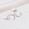 Platinum Brass Dangle Earrings OJ3480-1-1