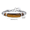 Natural Tiger Eye Curved Bar Link Bracelet PW-WG96930-02-1