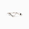 Wave Shaped 925 Sterling Silver Micro Pave Clear Cubic Zirconia Finger Rings FS-WG6021D-05-1