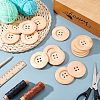 Olycraft 30Pcs Wood Buttons BUTT-OC0001-50A-5