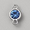 Faceted Glass Flat Round Connector Charms FIND-WH20042-56A-1