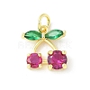 Brass Micro Pave Cubic Zirconia Pendants KK-Z101-06G-03-1