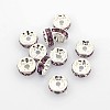 Brass Grade A Rhinestone Spacer Beads RSB036NF-16-1