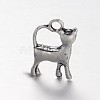 Tibetan Style Alloy Kitten Pendants TIBEP-A22091-AS-FF-2