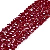 Electroplate Glass Beads Strands EGLA-A044-P1mm-A02-1