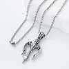Viking Three Fork Pendant 304 Stainless Steel Men's Necklaces IA5597-1