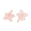 Natural Rose Quartz Pendants G-H353-01G-07-2