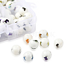 80Pcs 8 Colors Christmas Opaque Glass Beads EGLA-YW0001-05-5