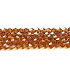 Transparent Electroplate Glass Beads Strands EGLA-A039-T3mm-B28-1
