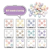 333Pcs 12 Style Spray Painted Acrylic Beads MACR-YW0001-52-2