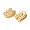 Rack Plating Brass Micro Pave Cubic Zirconia Slide Charms KK-C084-34G-U-2