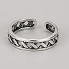 Unisex 925 Sterling Silver Cuff Rings RJEW-BB70725-A-2