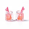 Imitation Drink Resin Pendants CRES-S359-32I-4