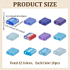 240Pcs 12 Colors 2-Hole Baking Paint Glass Seed Beads SEED-ME0001-10A-2