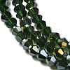 Transparent Electroplate Glass Beads Strands EGLA-A039-T4mm-B25-3