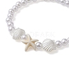 ABS Plastic Imitation Pearl Beaded Stretch Bracelet BJEW-JB10104-03-3