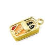 Food Theme Alloy Enamel Pendants FIND-C075-10D-G-2