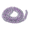Spray Painted Crackle Glass Beads Strands CCG-Q002-8mm-02-2