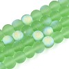 Frosted Transparent Glass Beads Strands LS-GLAA-T032-T8mm-MBB17-1