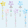 6Pcs 6 Styles Star Iron & Plastic Snap Hair Clips PHAR-CP0001-28-7